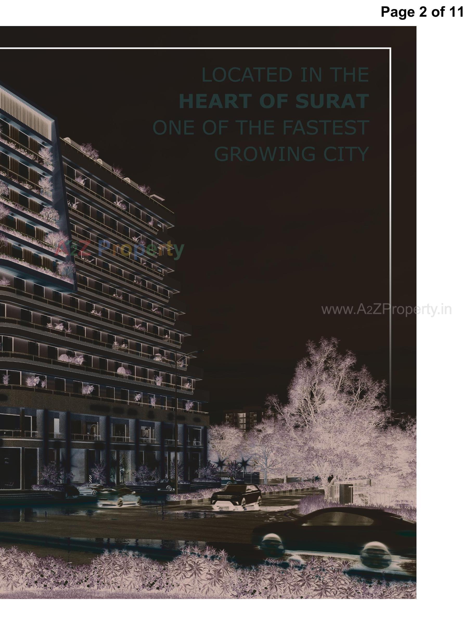 3D Elevation of real estate project Karunesh Business Centre located at Puna, Surat, Gujarat