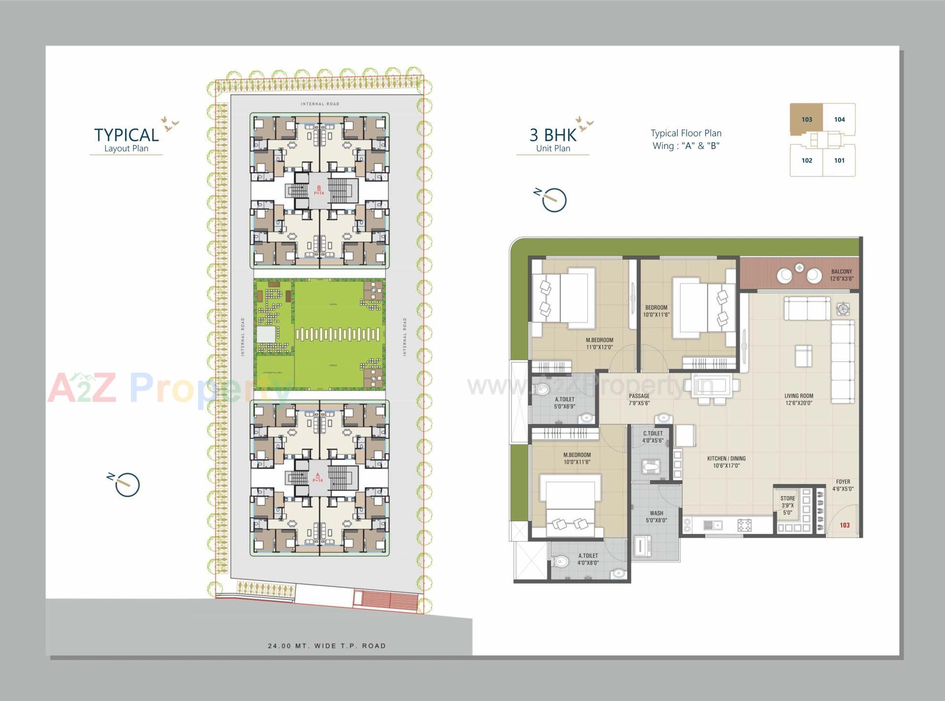 Layout of real estate project Kedar Heights located at Abrama, Surat, Gujarat