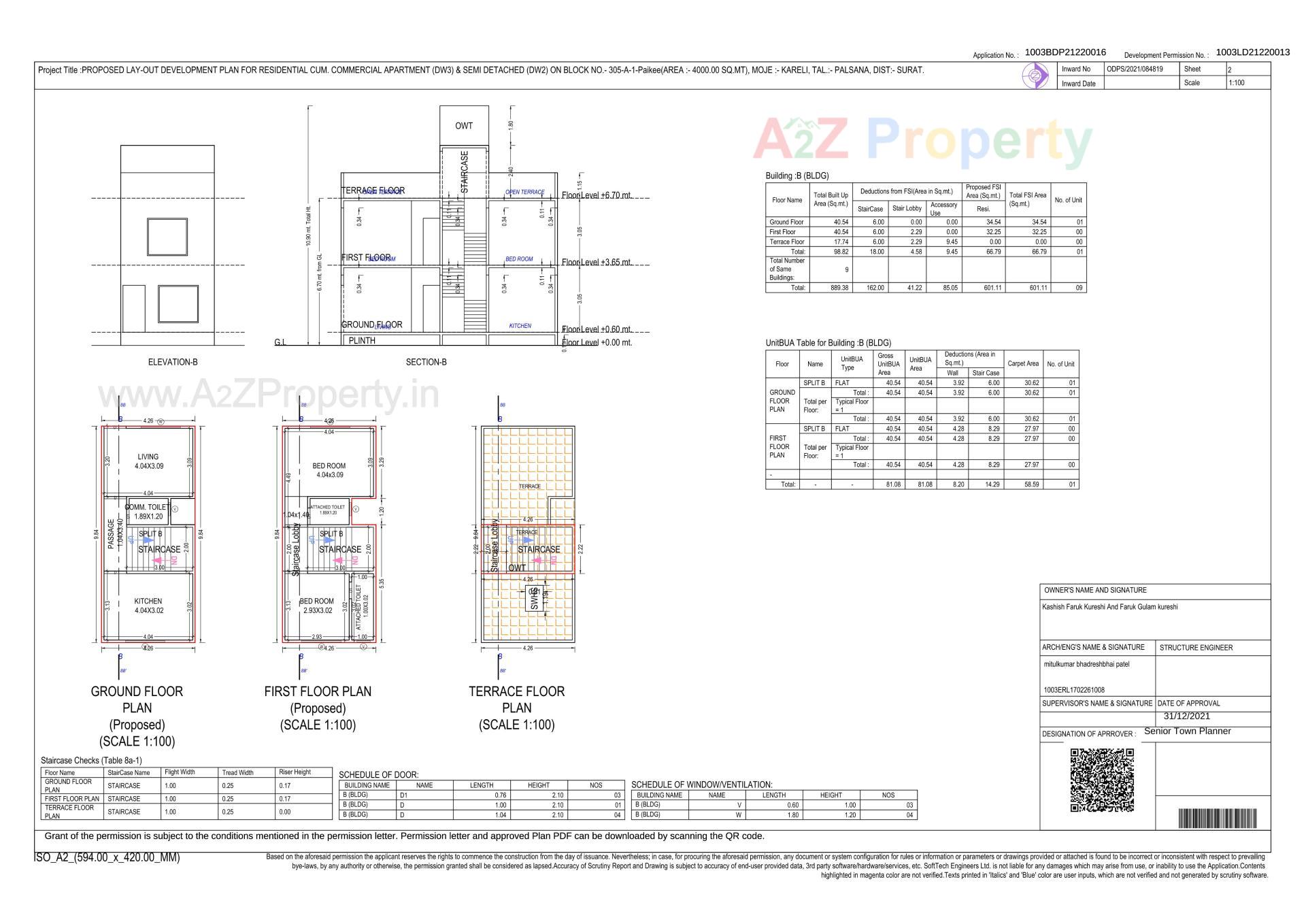 Layout of real estate project Kgn Heaven located at Kareli, Surat, Gujarat