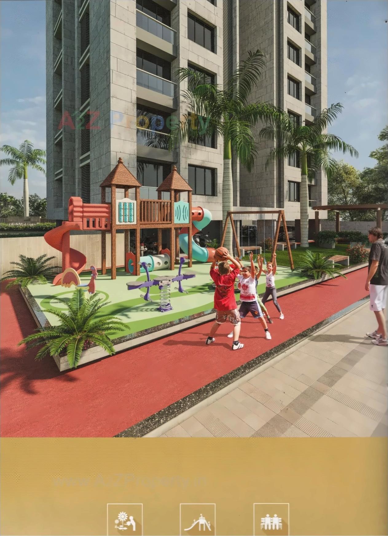 3D Elevation of real estate project Kinar Heights located at Bhatha, Surat, Gujarat