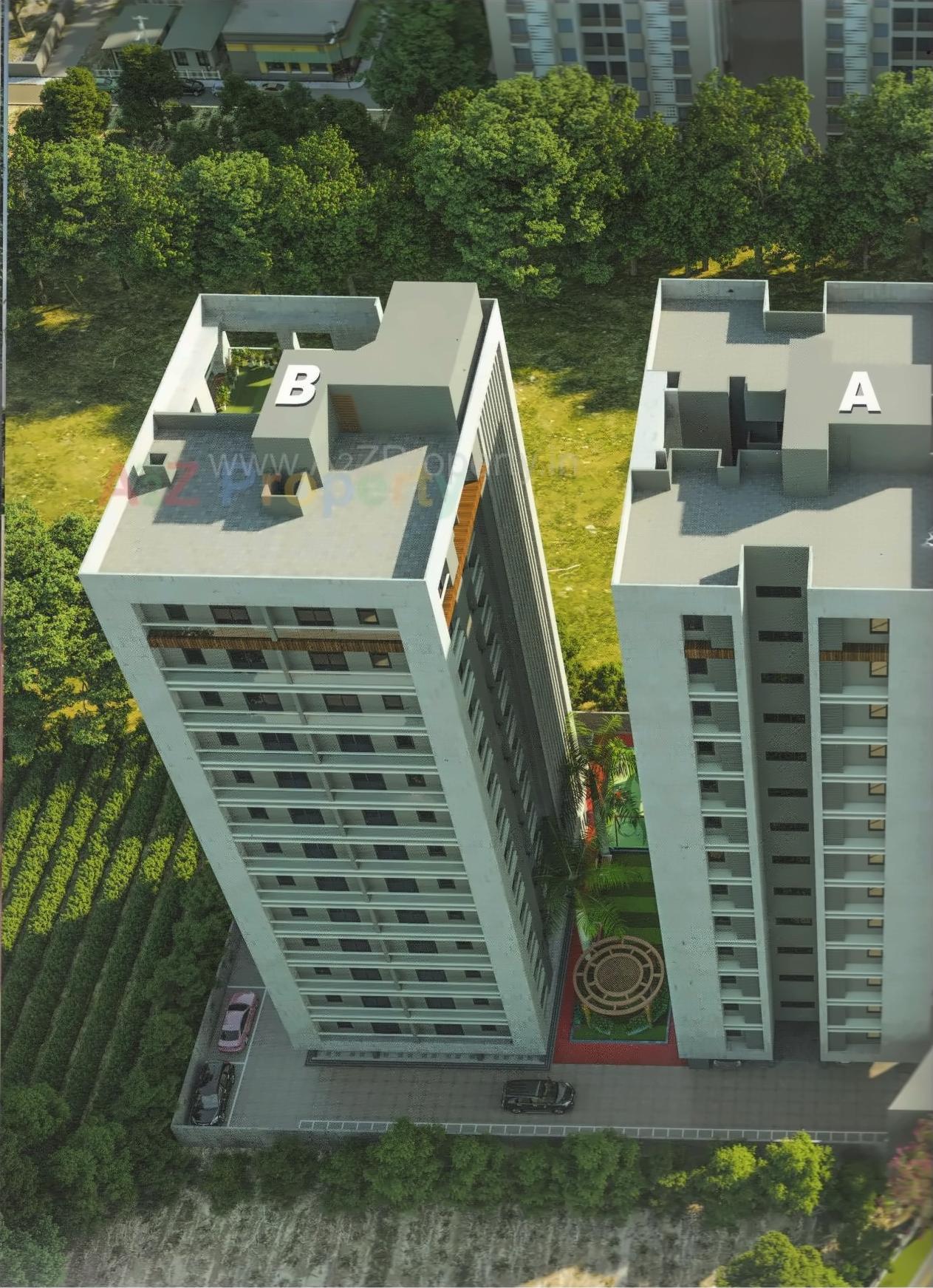3D Elevation of real estate project Kinar Heights located at Bhatha, Surat, Gujarat