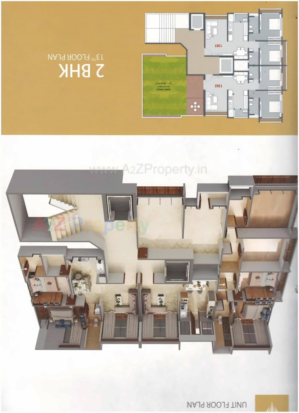 Layout of real estate project Kinar Heights located at Bhatha, Surat, Gujarat