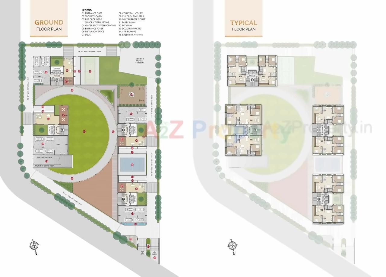 Layout of real estate project Kingsley located at Bhatha, Surat, Gujarat