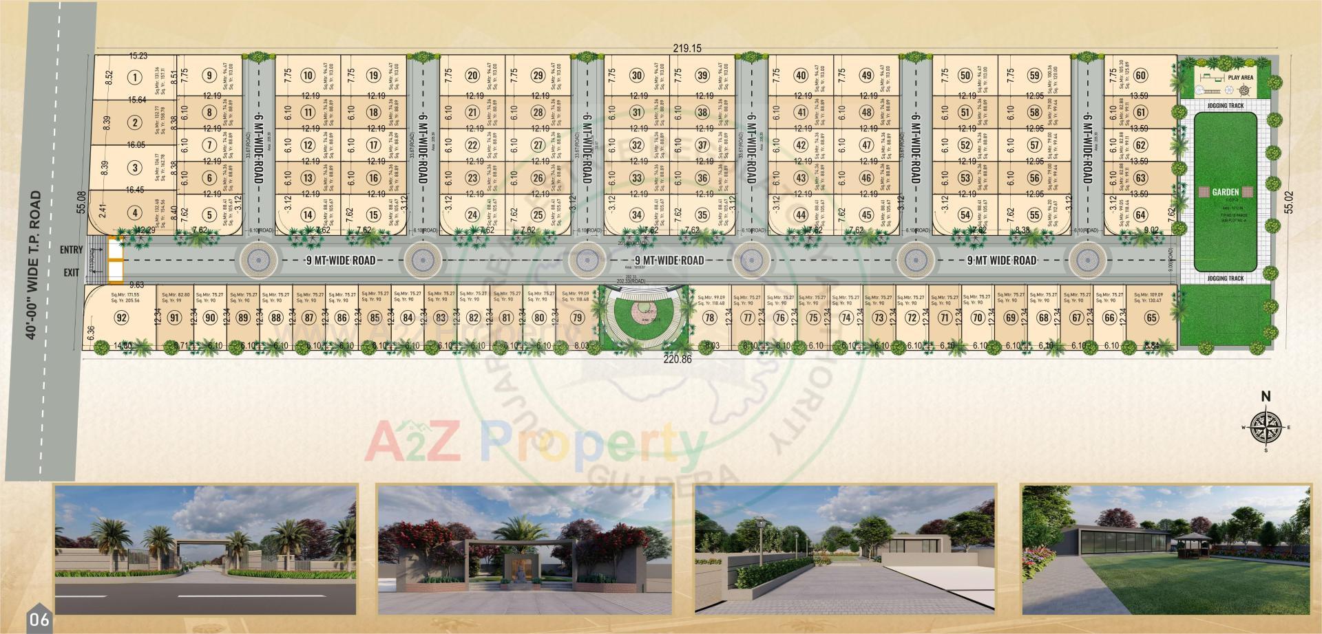 Layout of real estate project Kingston Villa located at Jahangirabad, Surat, Gujarat