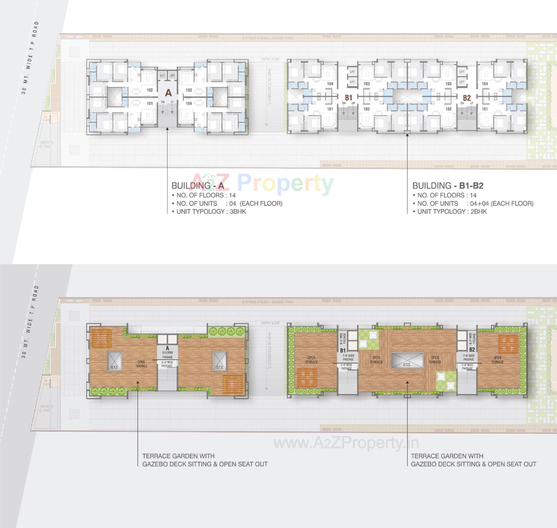 Layout of real estate project Kingswood located at Jahangirabad, Surat, Gujarat