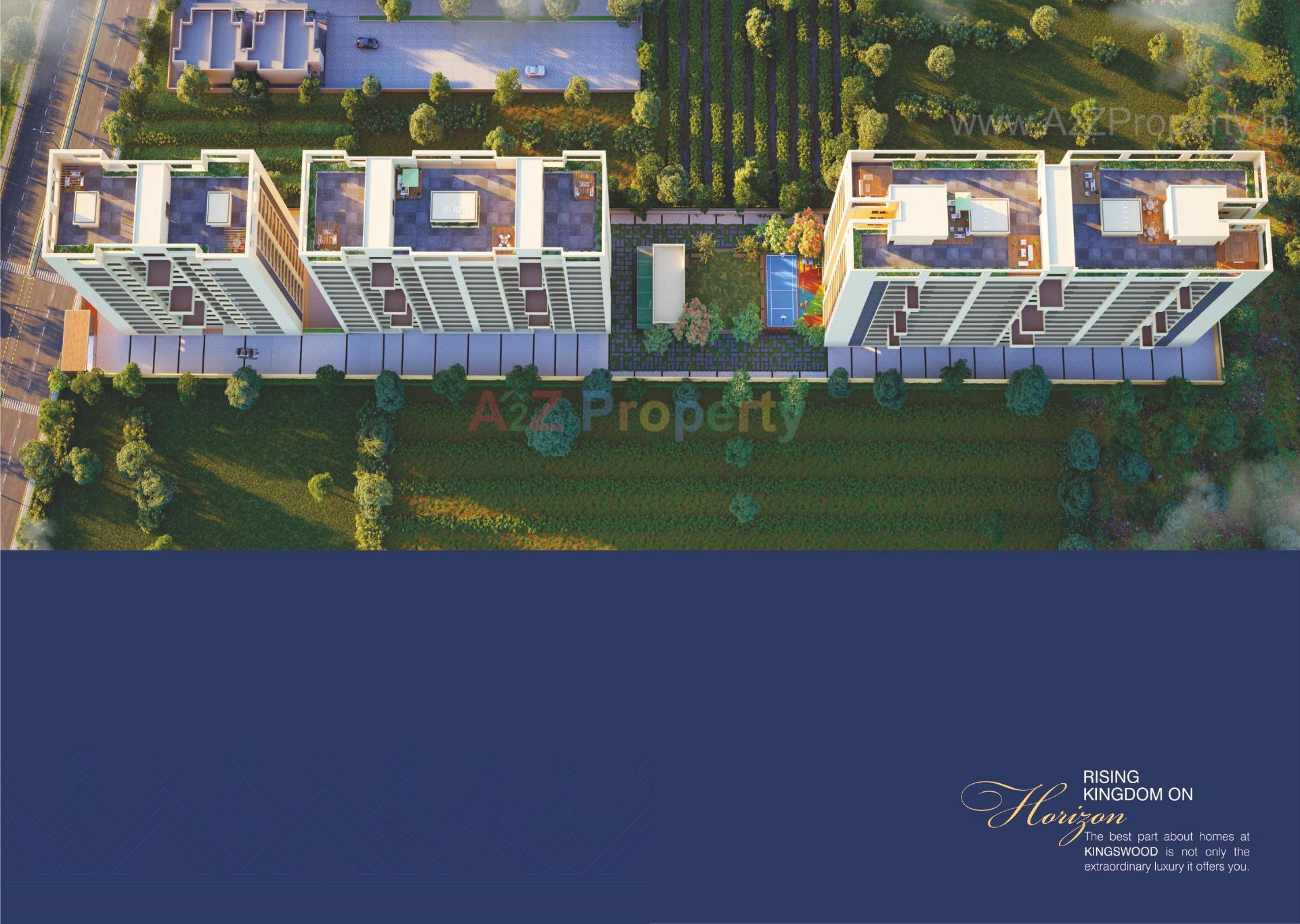 3D Elevation of real estate project Kingswood located at Jahangirabad, Surat, Gujarat