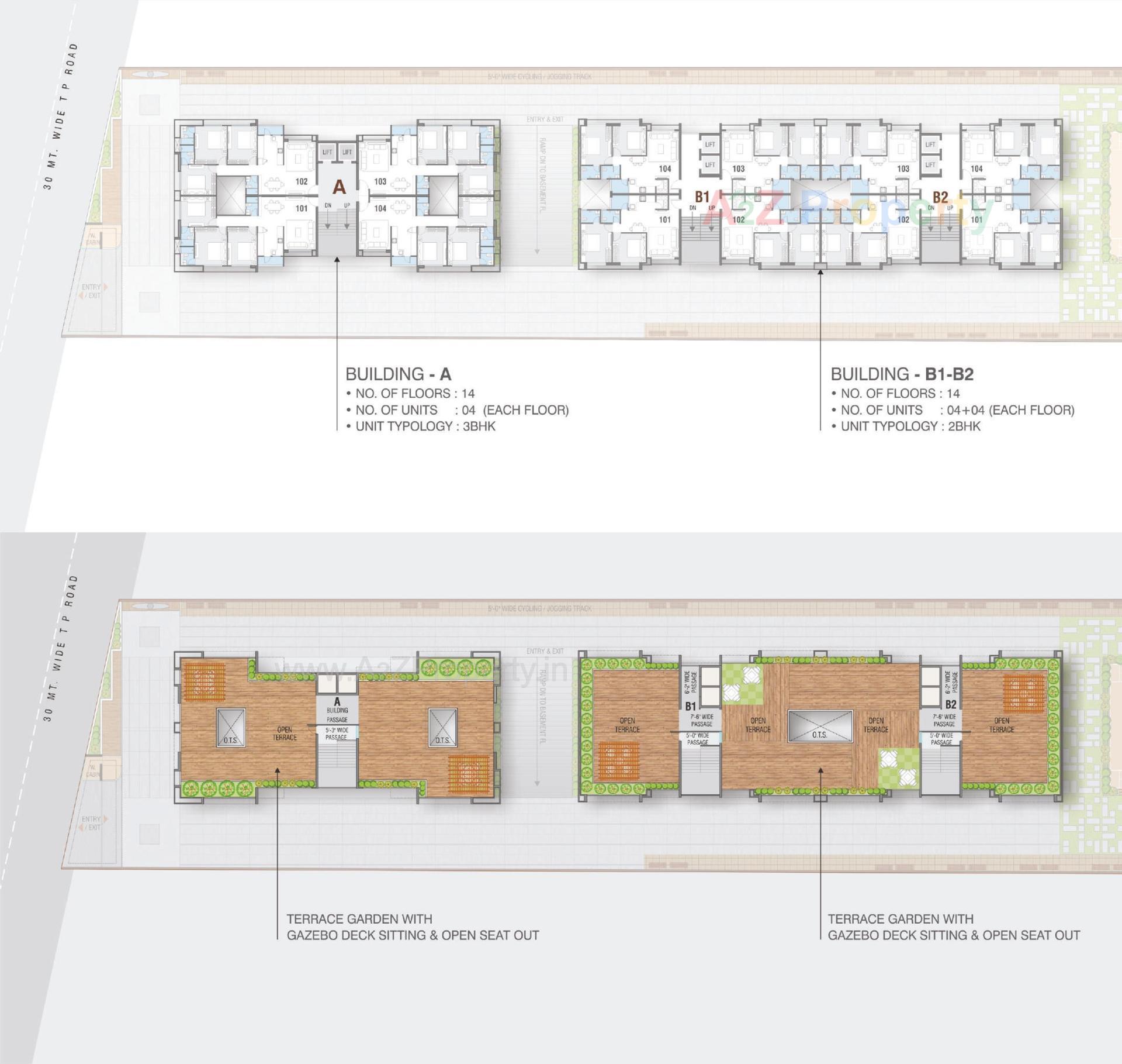 Layout of real estate project Kingswood located at Jahangirabad, Surat, Gujarat