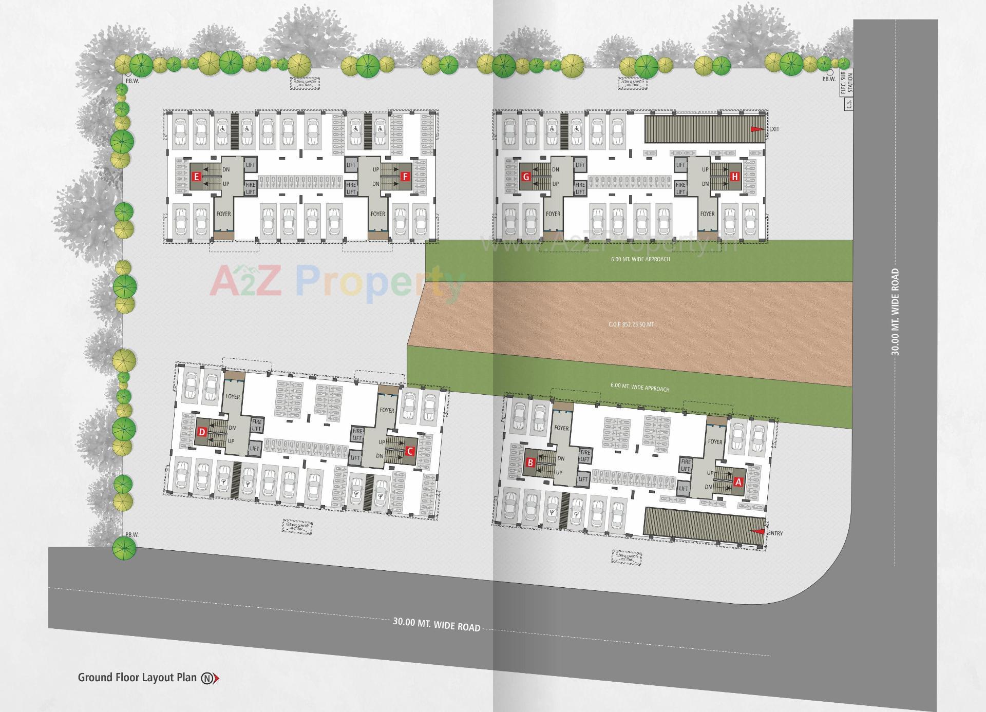 Layout of real estate project Kiran Avenue located at Surat, Surat, Gujarat