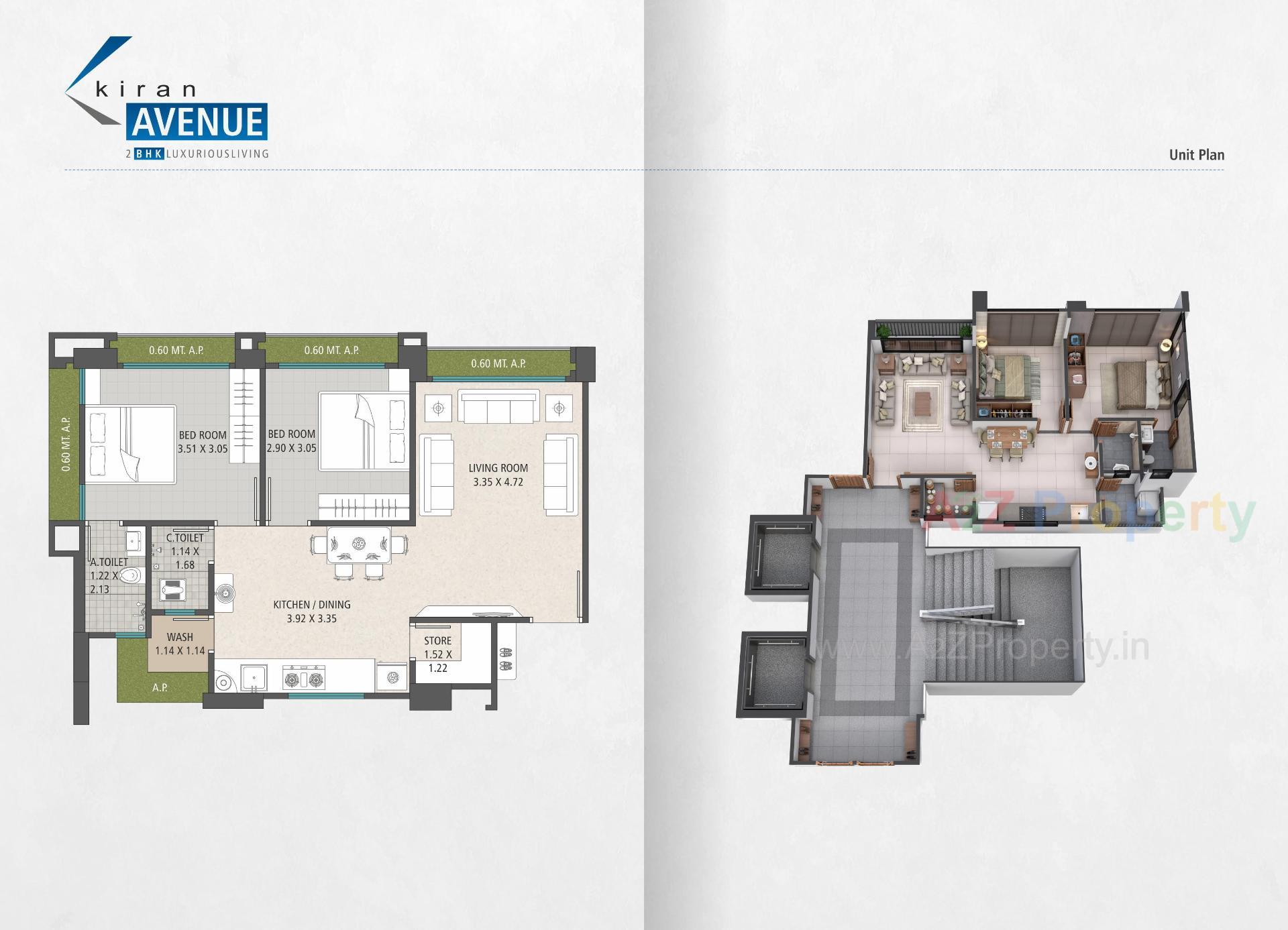 Layout of real estate project Kiran Avenue located at Surat, Surat, Gujarat