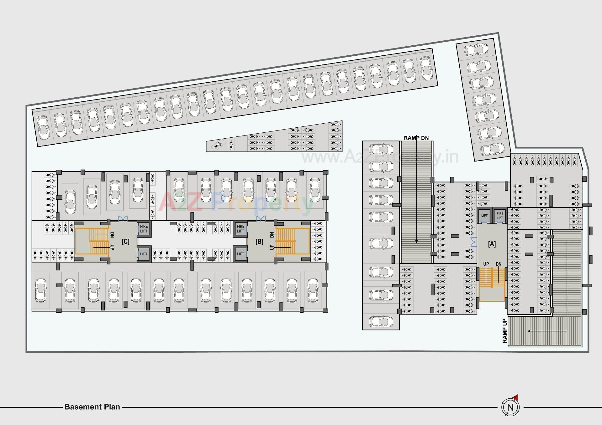 Layout of real estate project Kiran Classic Towers located at Ved, Surat, Gujarat