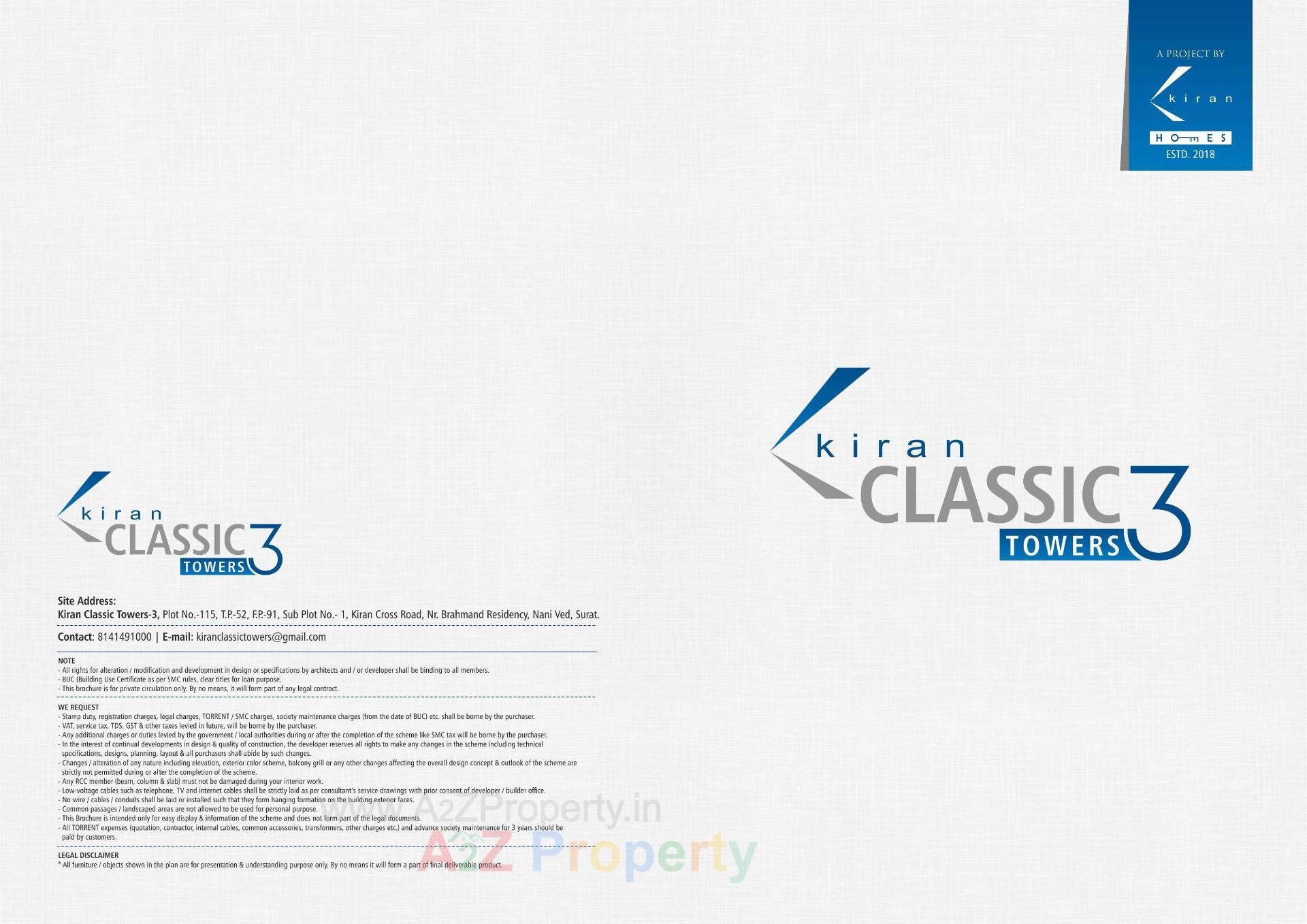  of real estate project Kiran Classic Towers located at Ved, Surat, Gujarat