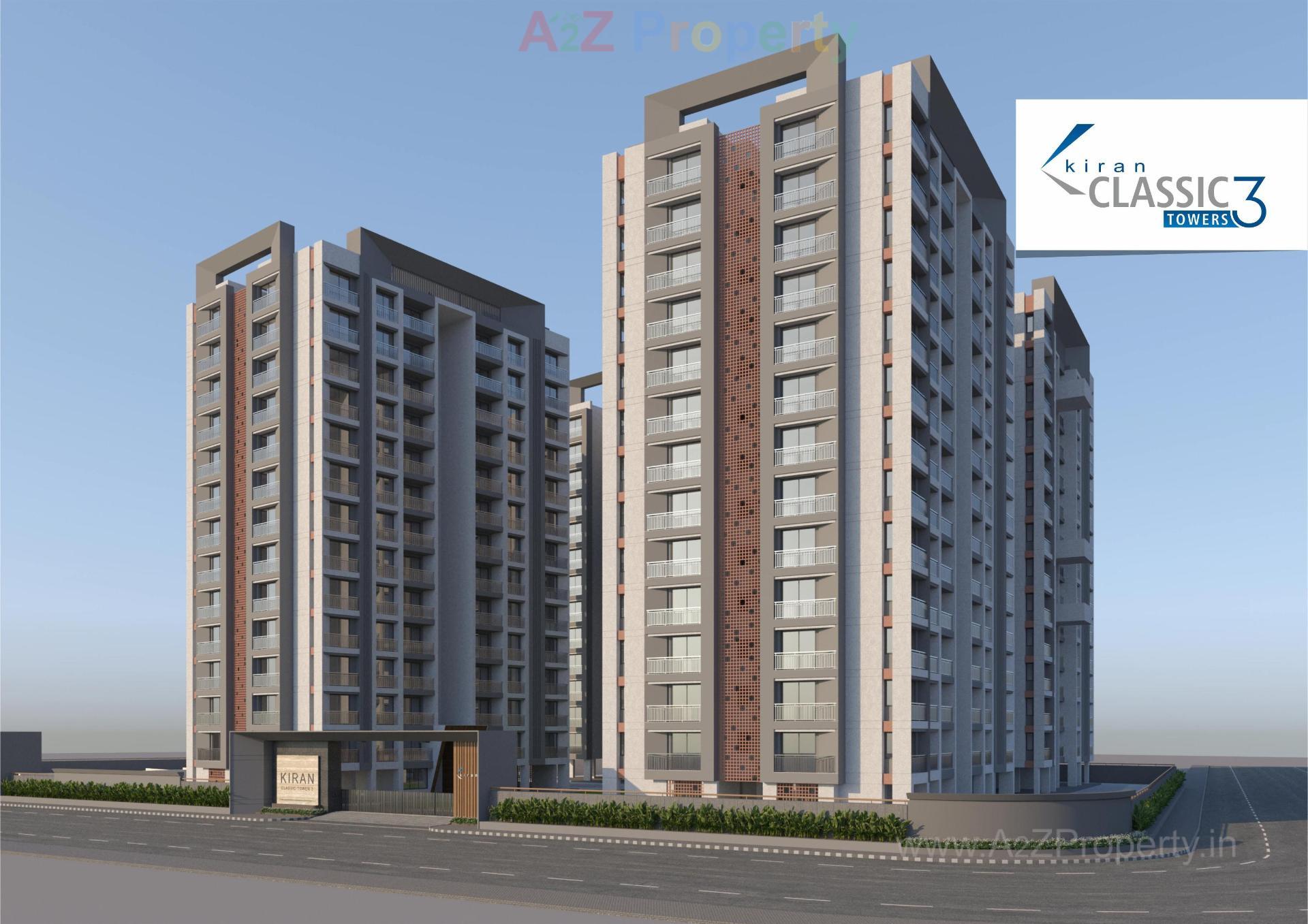 3D Elevation of real estate project Kiran Classic Towers located at Ved, Surat, Gujarat