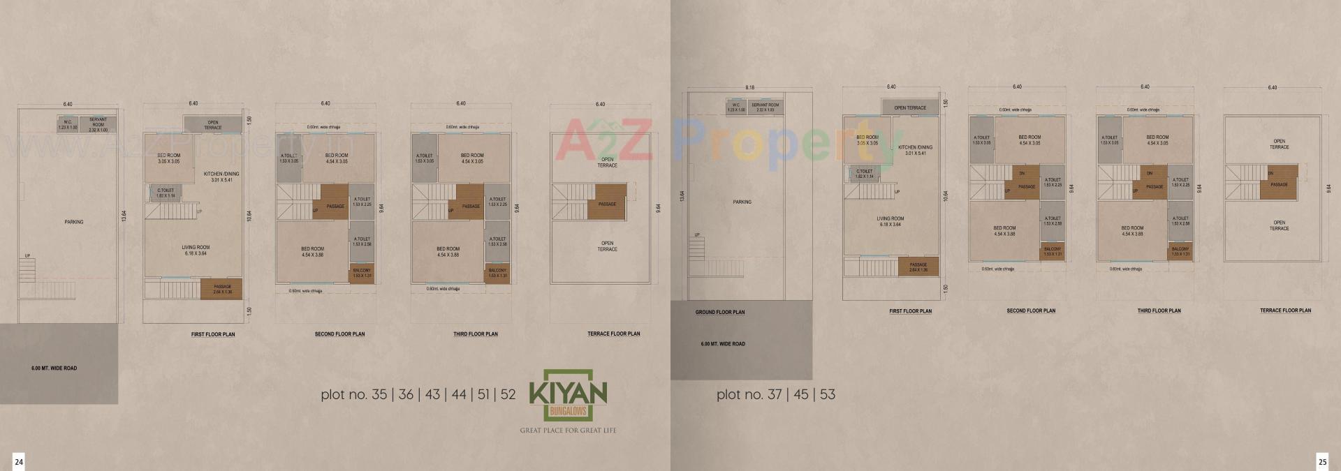 Layout of real estate project Kiyan Bungalows located at Surat, Surat, Gujarat