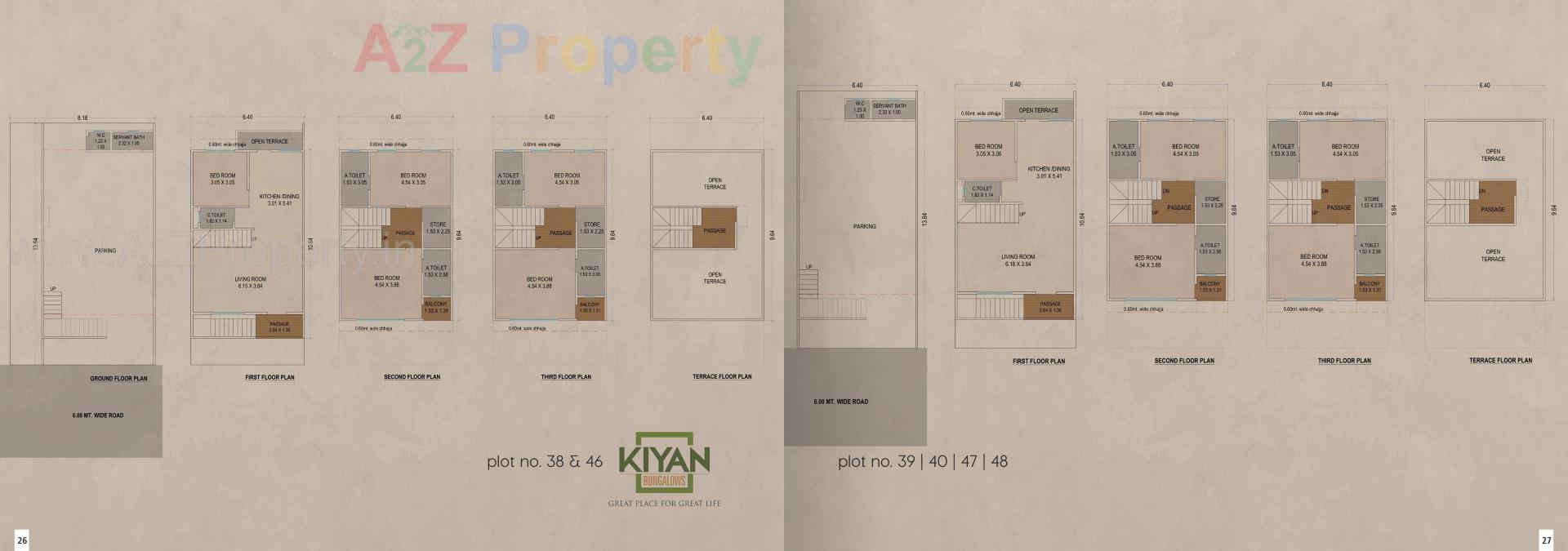 Layout of real estate project Kiyan Bungalows located at Surat, Surat, Gujarat