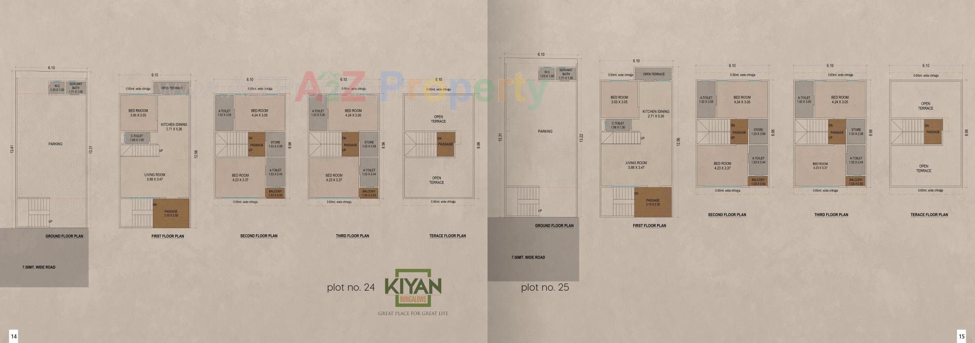 Layout of real estate project Kiyan Bungalows located at Surat, Surat, Gujarat