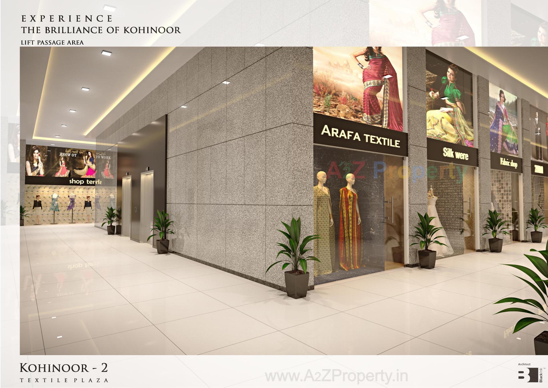 3D Elevation of real estate project Kohinoor Textile Plaza located at Neral, Surat, Gujarat