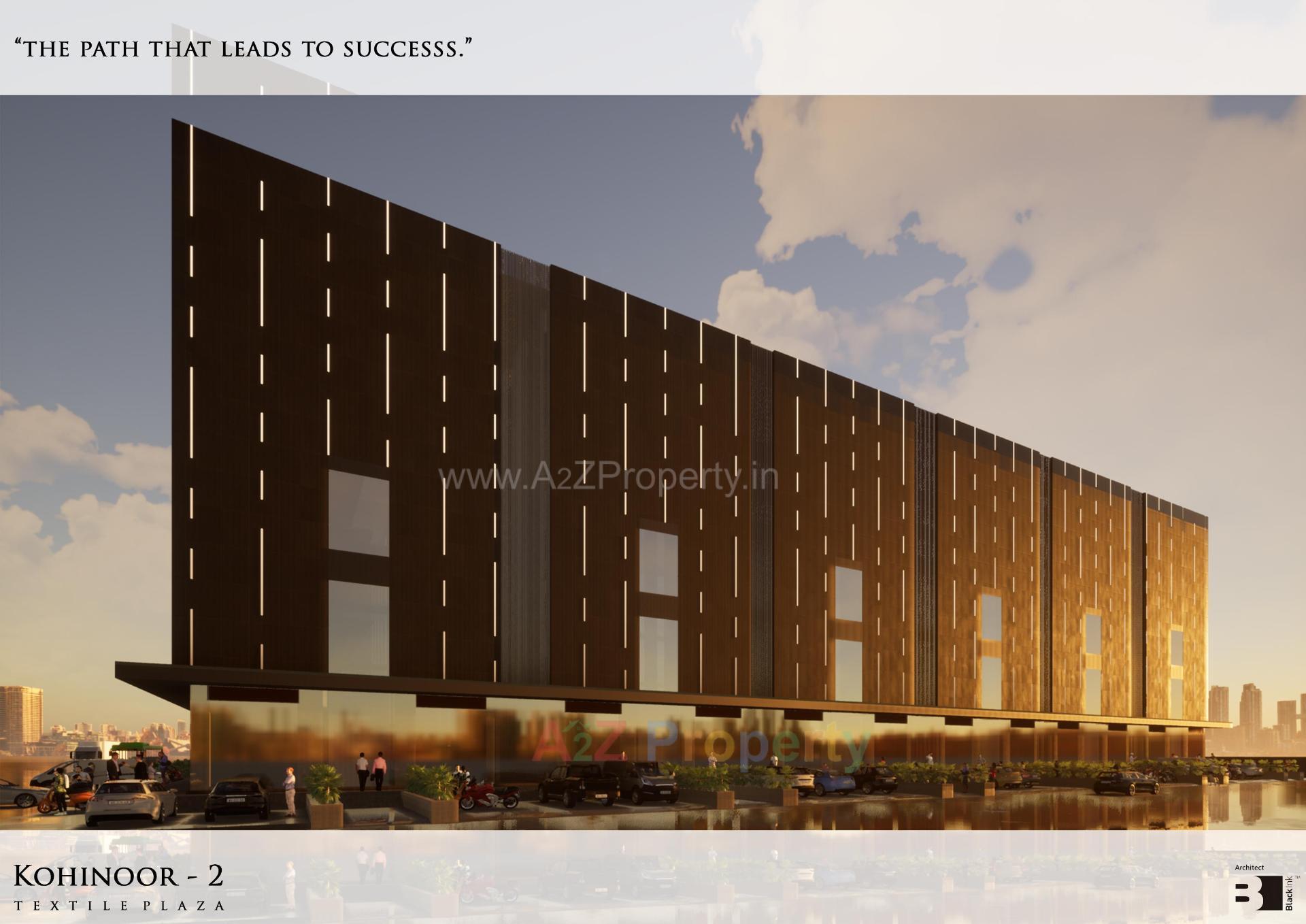 3D Elevation of real estate project Kohinoor Textile Plaza located at Neral, Surat, Gujarat