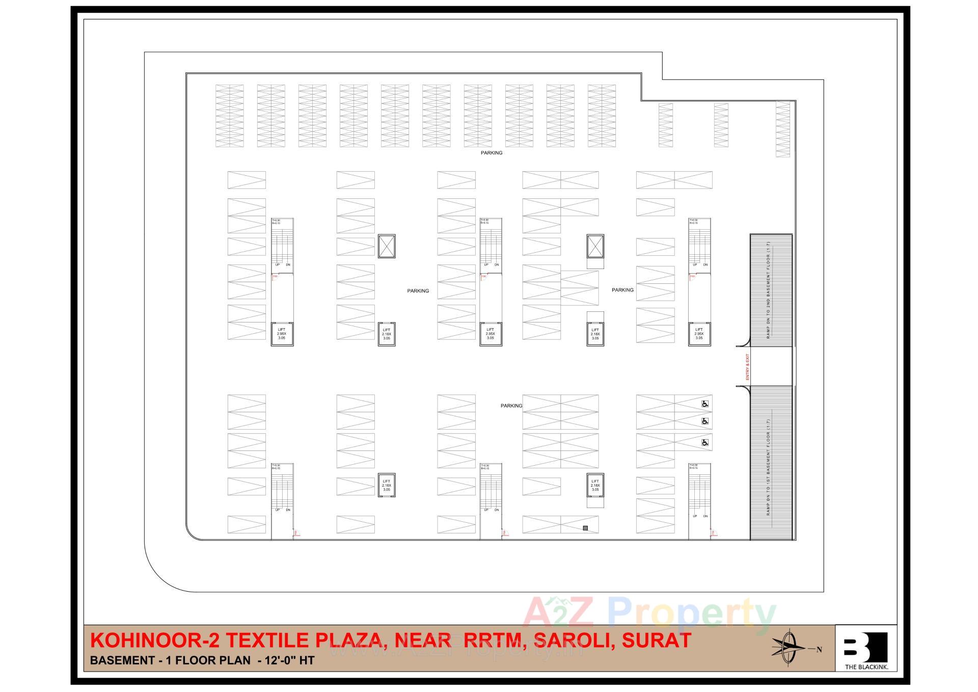 Layout of real estate project Kohinoor Textile Plaza located at Neral, Surat, Gujarat