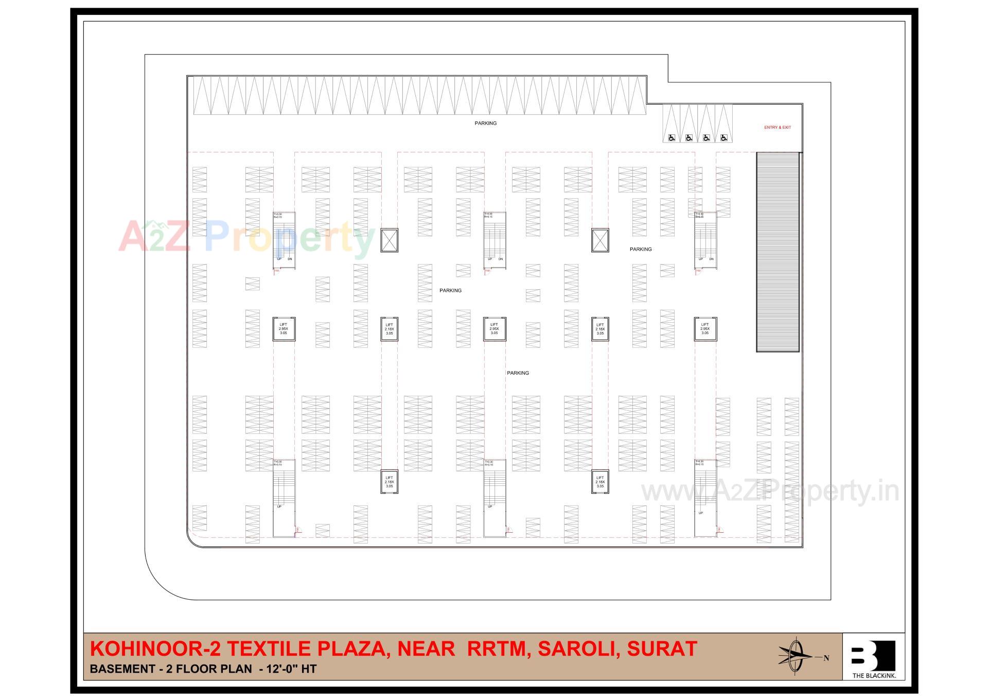Layout of real estate project Kohinoor Textile Plaza located at Neral, Surat, Gujarat