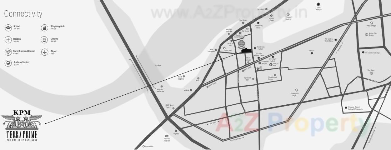  of real estate project Kpm Terra Prime located at Vesu, Surat, Gujarat