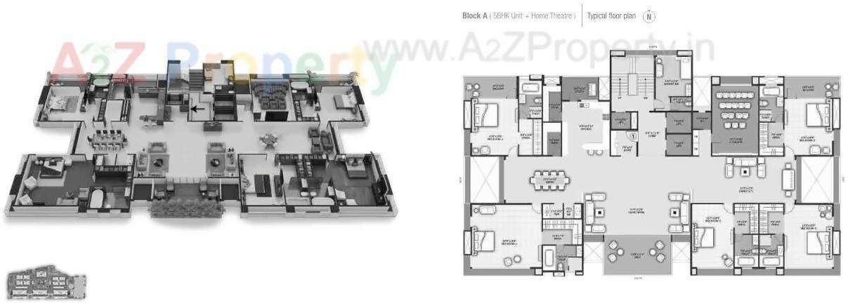 Layout of real estate project Kpm Terra Prime located at Vesu, Surat, Gujarat