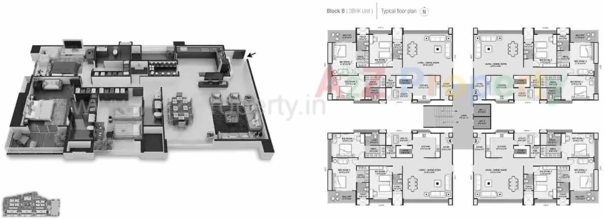 Layout of real estate project Kpm Terra Prime located at Vesu, Surat, Gujarat