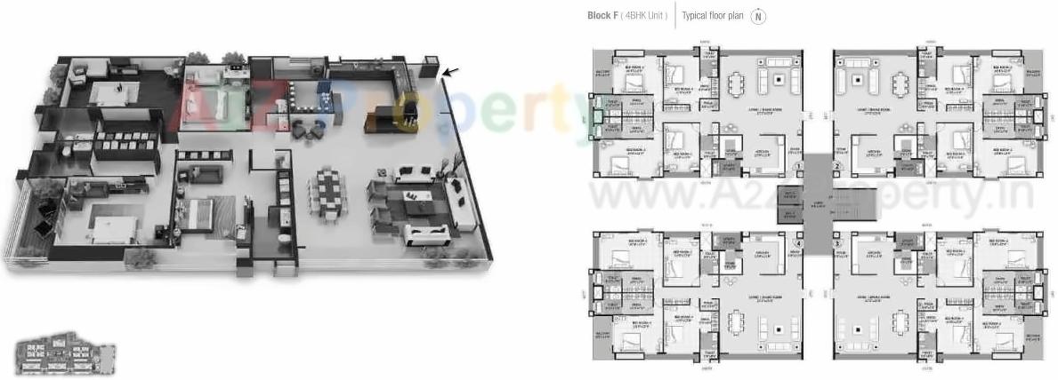Layout of real estate project Kpm Terra Prime located at Vesu, Surat, Gujarat