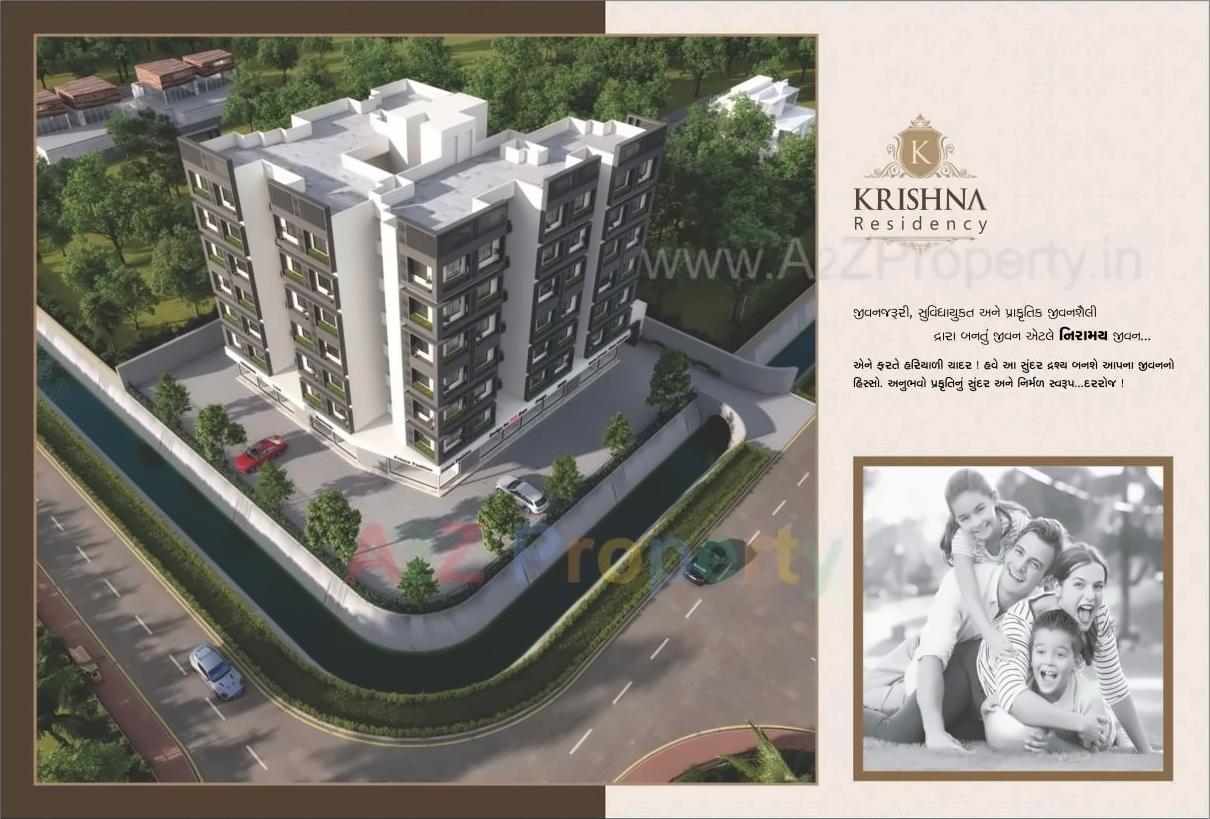3D Elevation of real estate project Krishna Residency located at Devadh, Surat, Gujarat