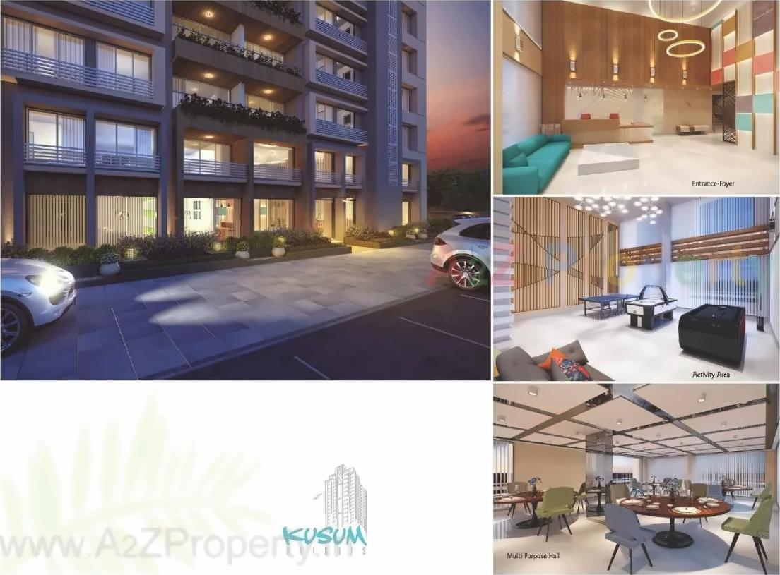 3D Elevation of real estate project Kusum Hieghts located at Bhatha, Surat, Gujarat