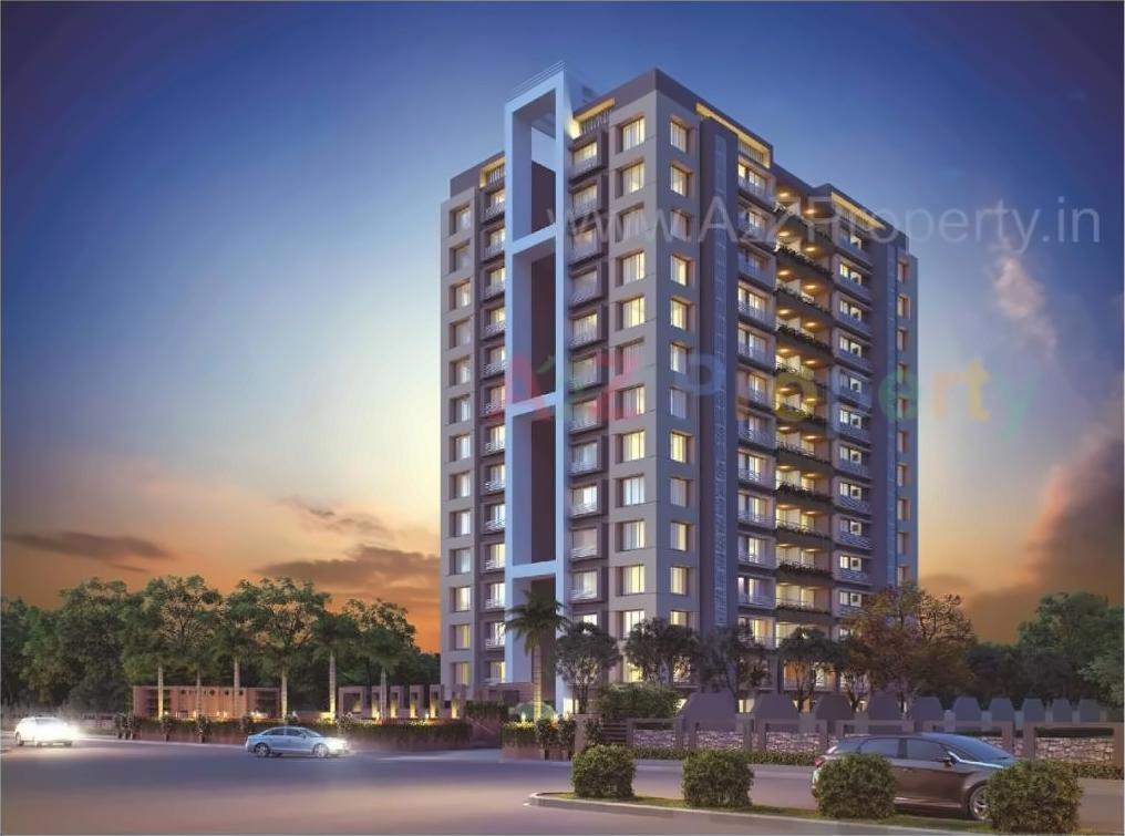 3D Elevation of real estate project Kusum Hieghts located at Bhatha, Surat, Gujarat