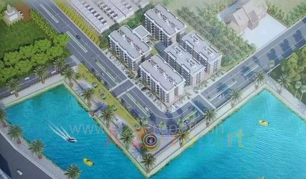 3D Elevation of real estate project Lake City located at Karadava, Surat, Gujarat