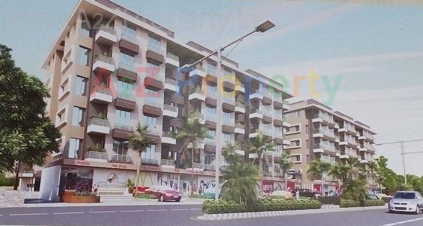 3D Elevation of real estate project Lake City located at Karadava, Surat, Gujarat