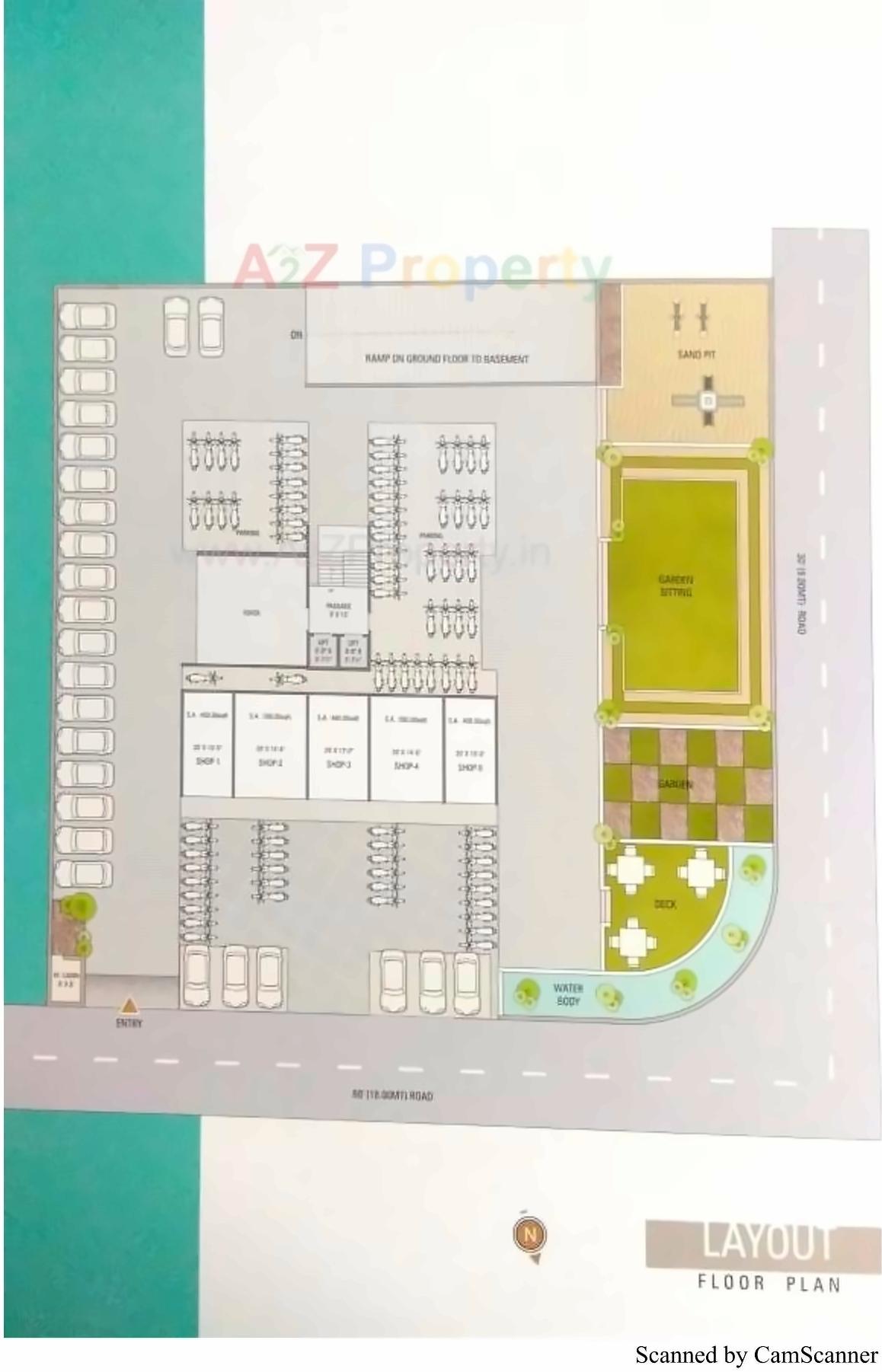 Layout of real estate project Lake View Heights located at Dabholi, Surat, Gujarat