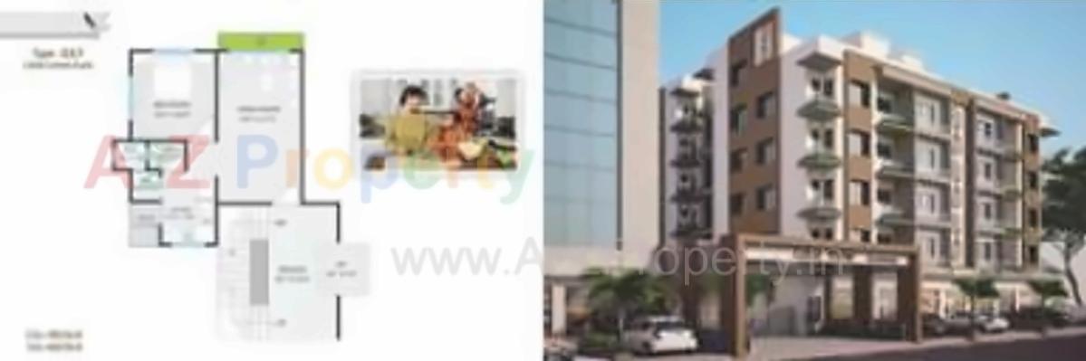 3D Elevation of real estate project Lake View Residency located at Surat, Surat, Gujarat