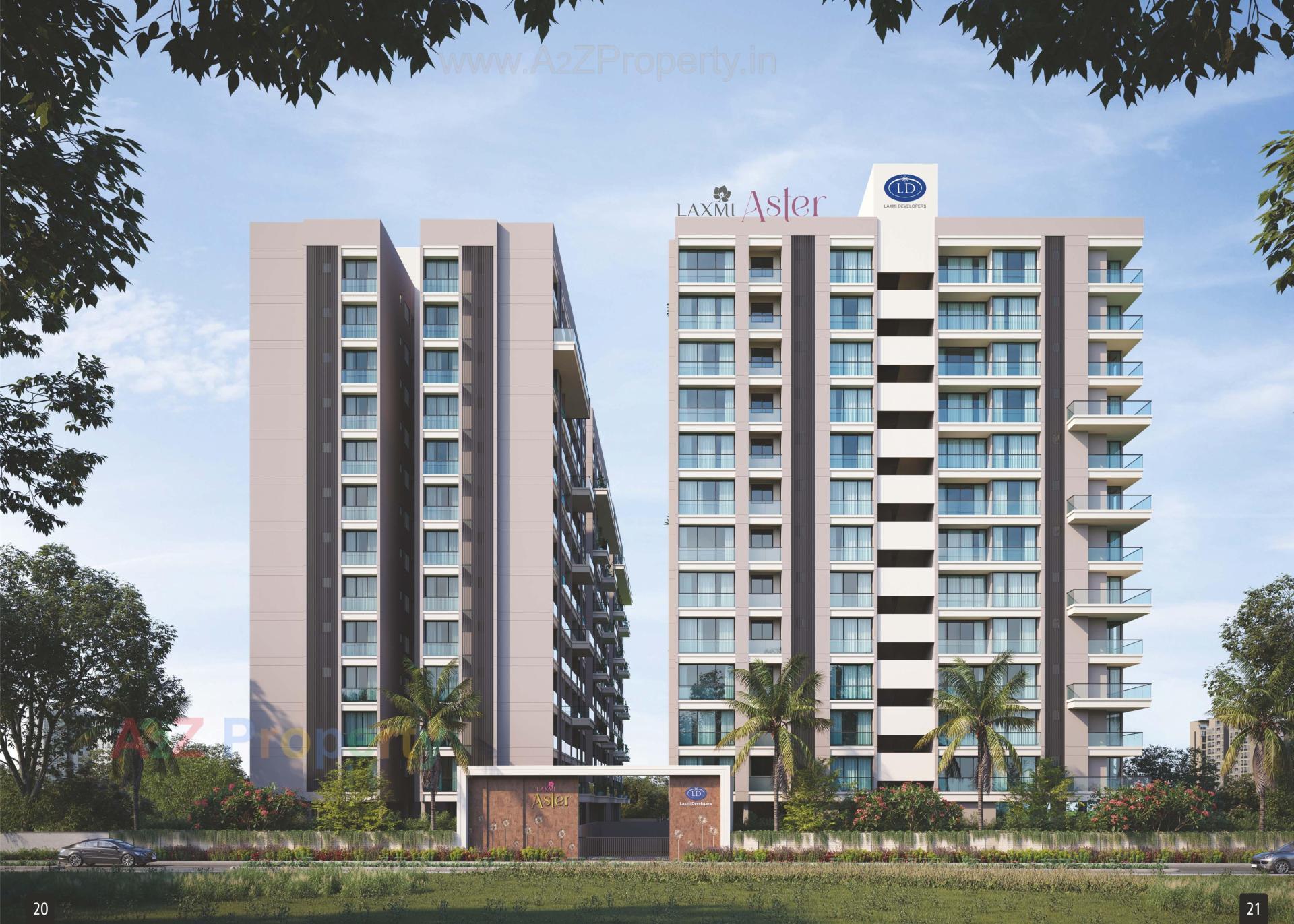 3D Elevation of real estate project Laxmi Aster located at Katargam, Surat, Gujarat