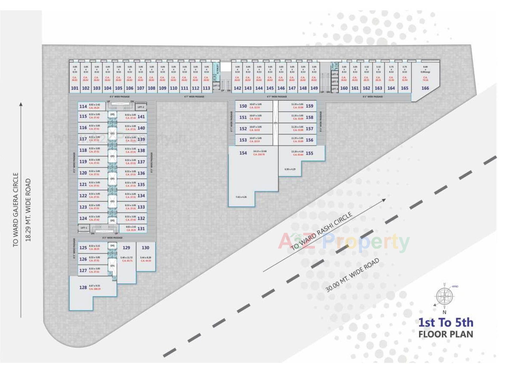 Layout of real estate project Laxmi Enclave located at Katargam, Surat, Gujarat