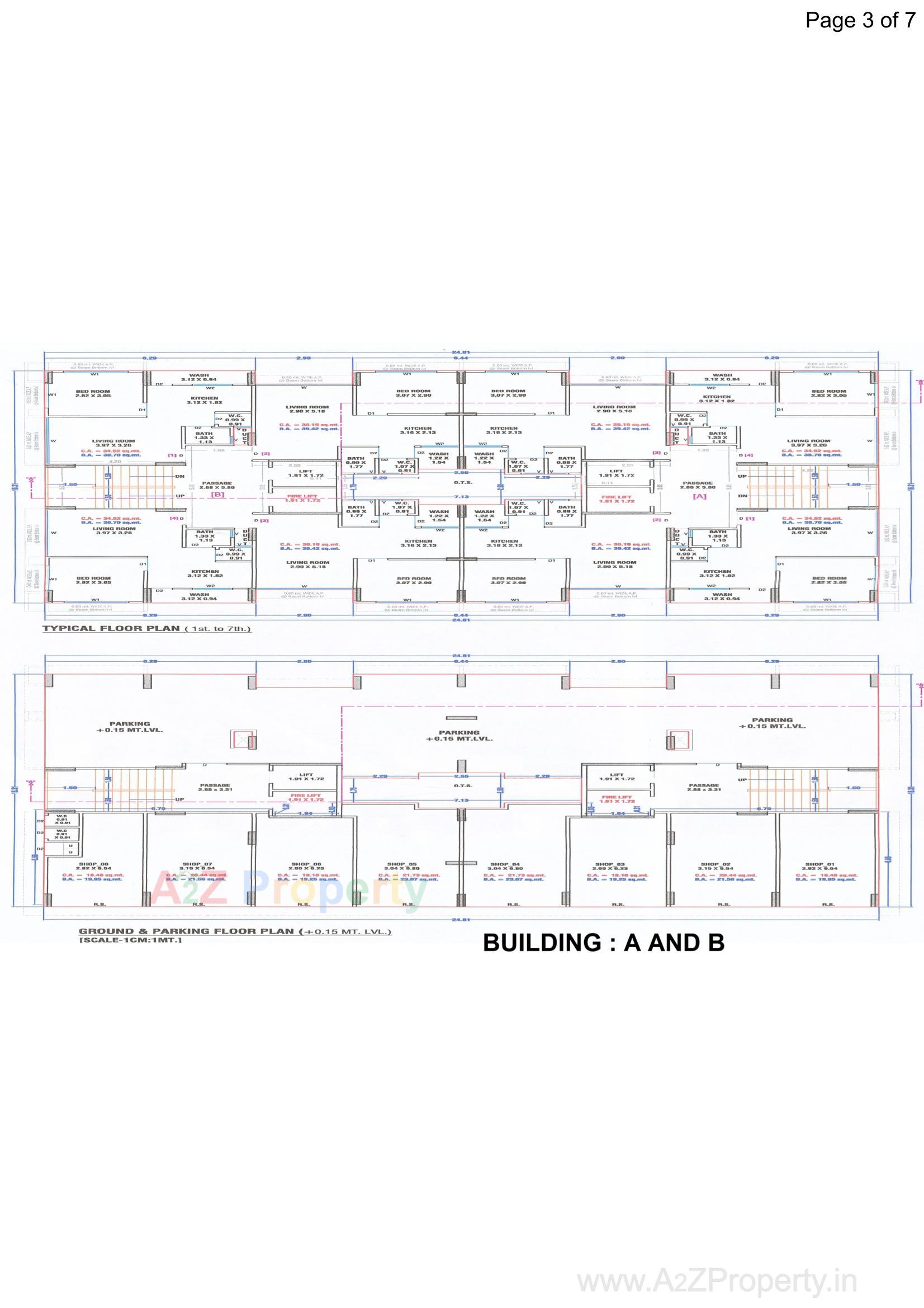 Layout of real estate project Laxmi Heights located at Dindoli, Surat, Gujarat