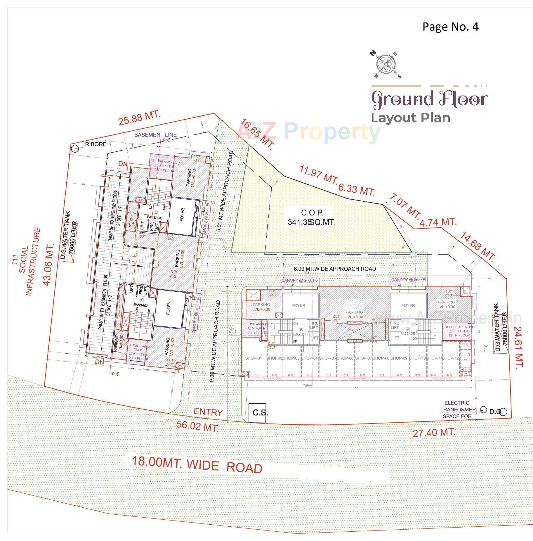 Layout of real estate project Laxmi Homes located at Bamroli, Surat, Gujarat