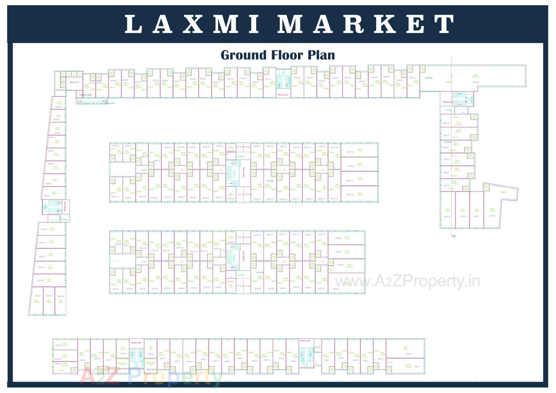 Layout of real estate project Laxmi Market located at Mandvi, Surat, Gujarat