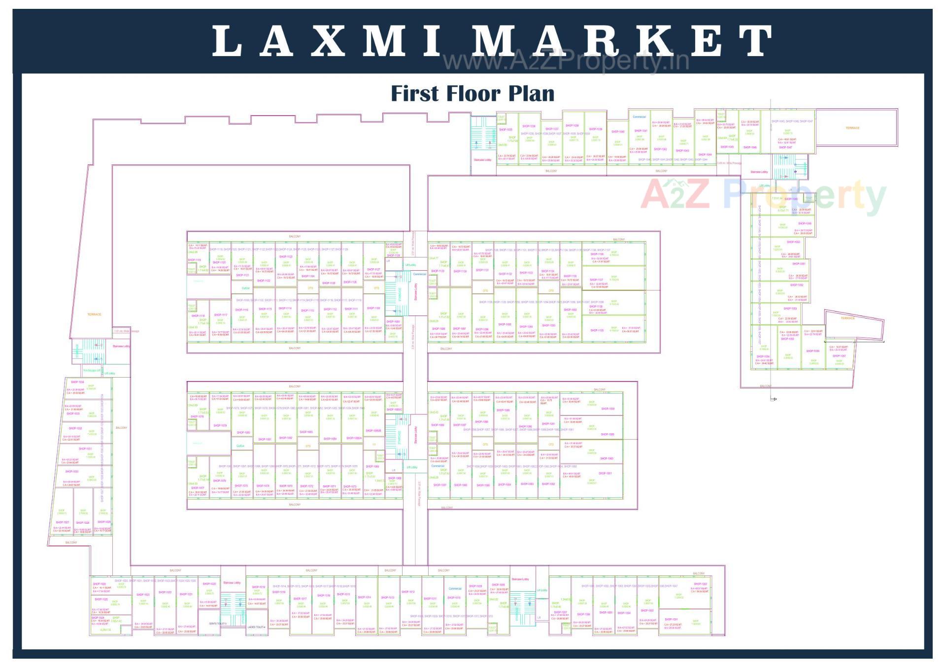 Layout of real estate project Laxmi Market located at Mandvi, Surat, Gujarat