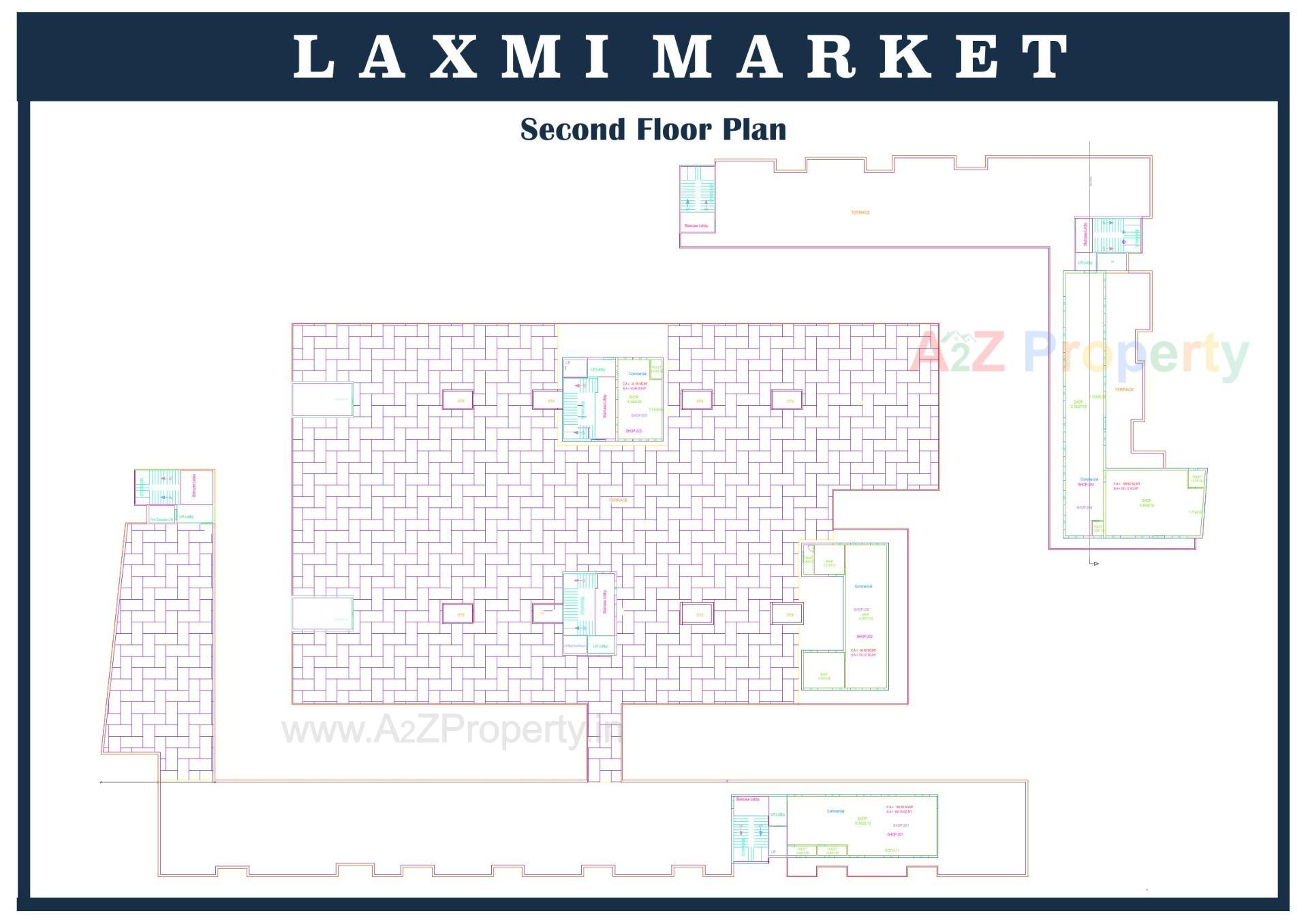 Layout of real estate project Laxmi Market located at Mandvi, Surat, Gujarat