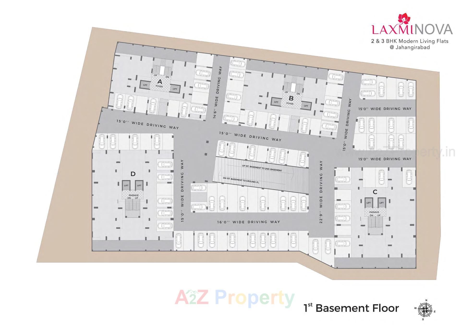 Layout of real estate project Laxmi Nova located at Jahangirabad, Surat, Gujarat