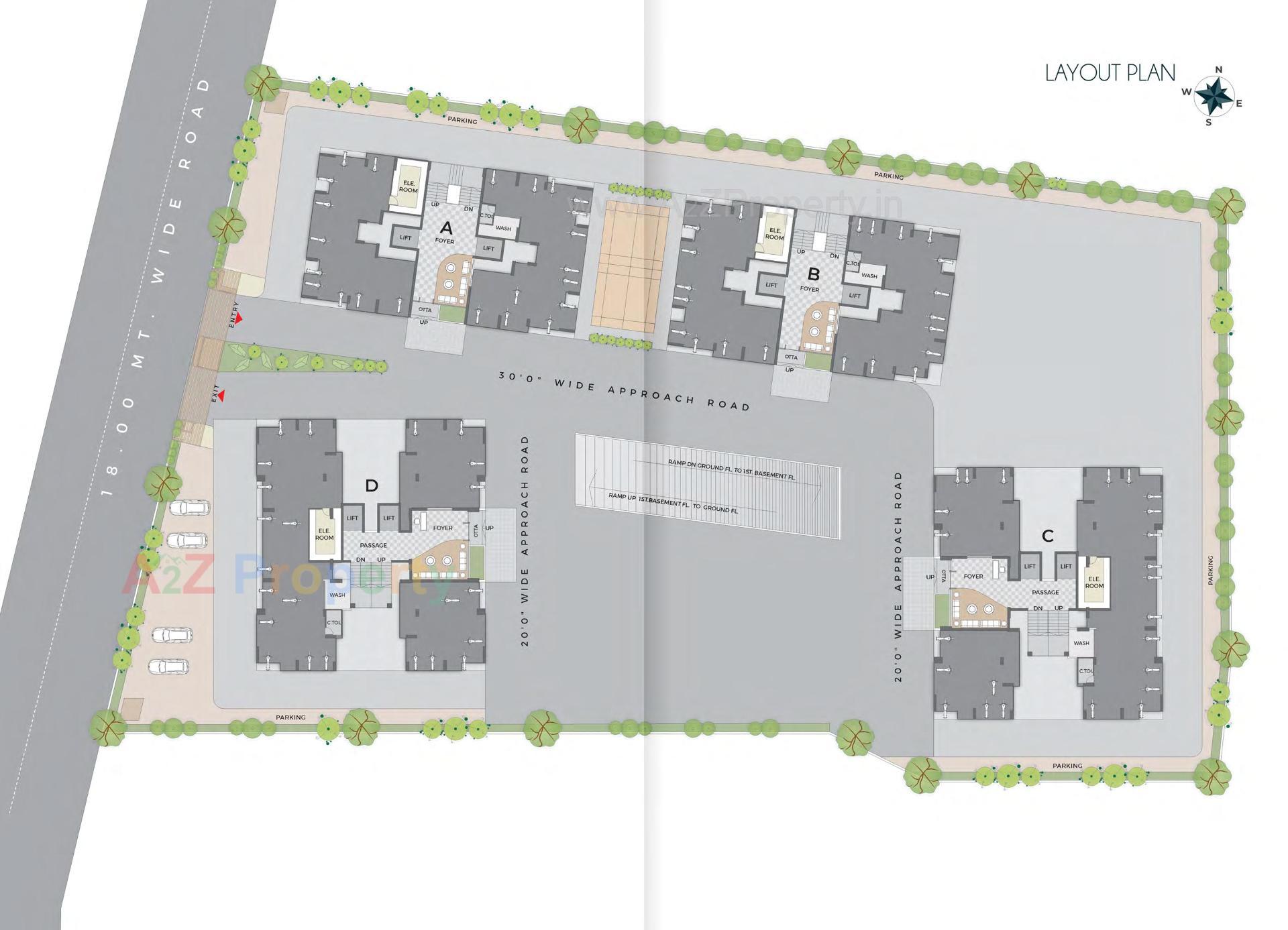 Layout of real estate project Laxmi Nova located at Jahangirabad, Surat, Gujarat