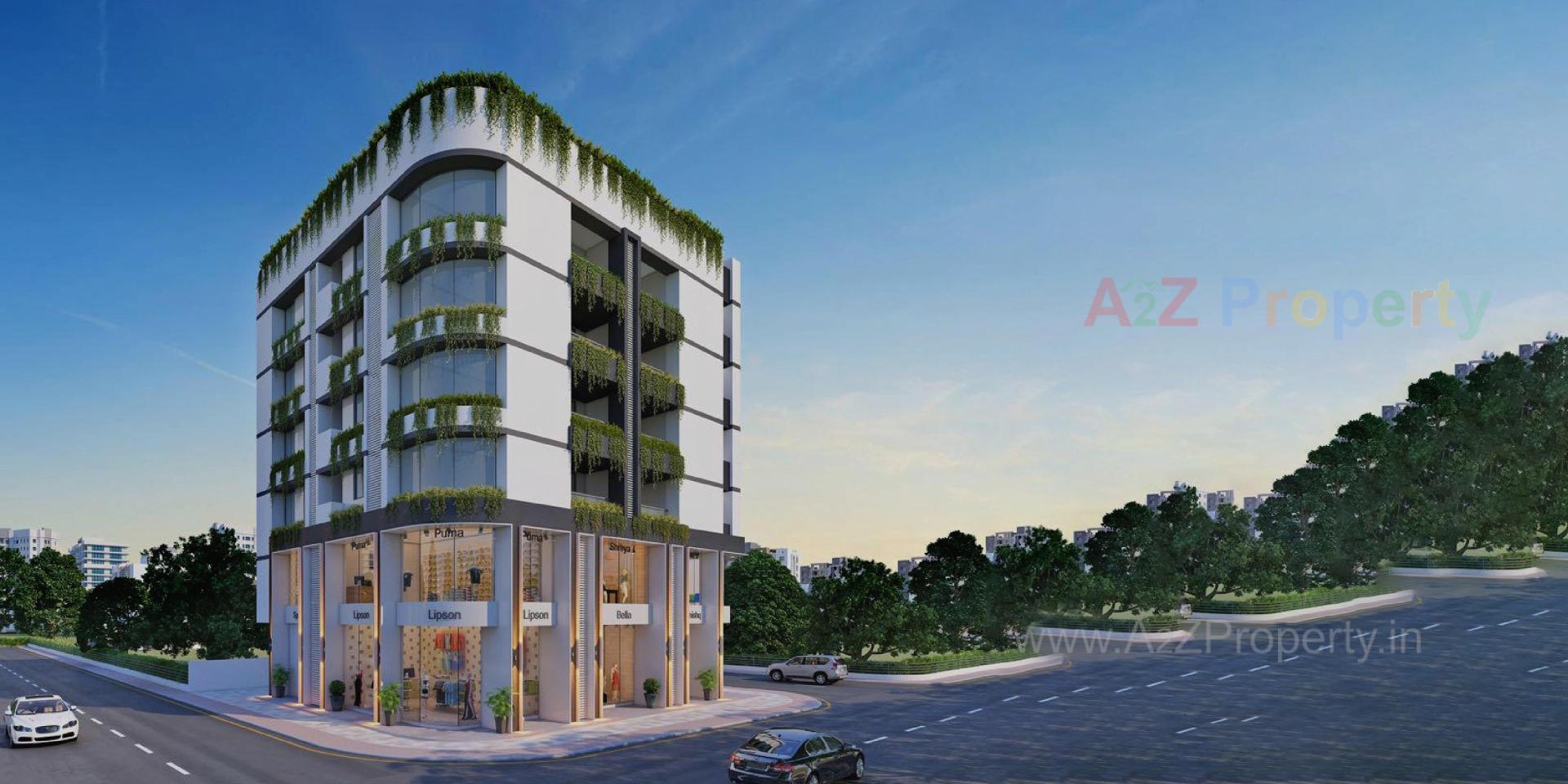 3D Elevation of real estate project Leela Avenue located at Surat, Surat, Gujarat