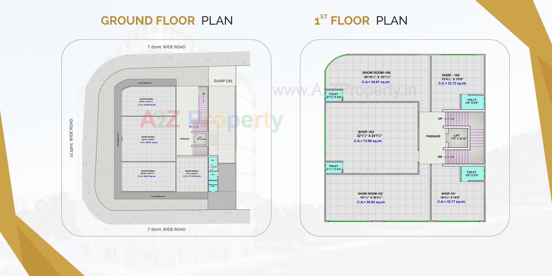 Layout of real estate project Leela Avenue located at Surat, Surat, Gujarat