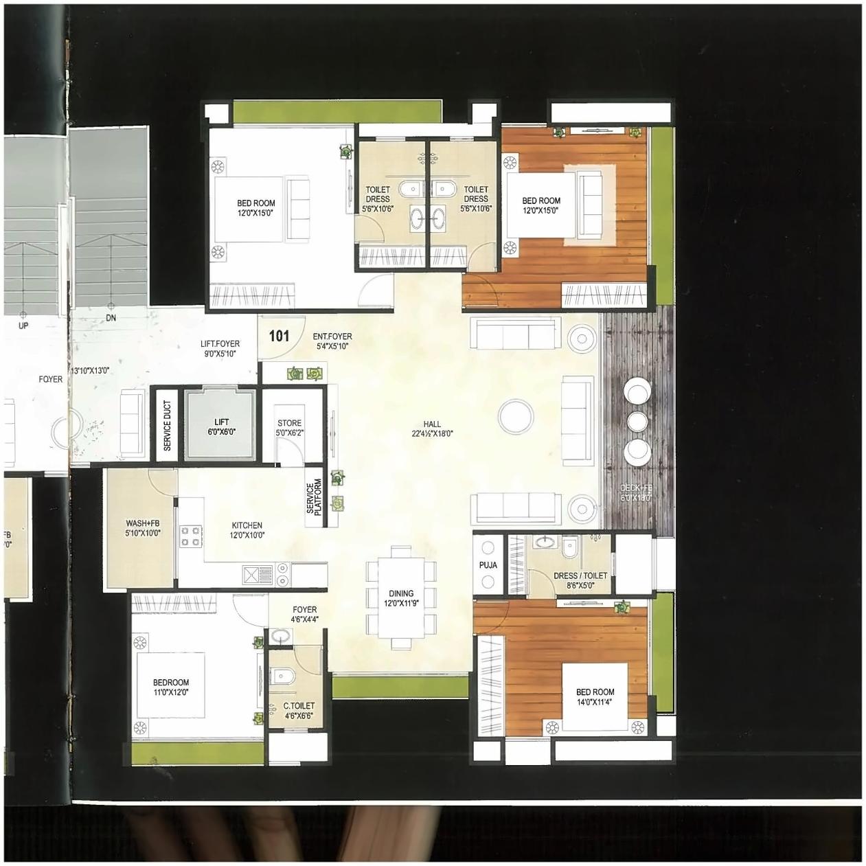 Layout of real estate project Lotus located at Dabholi, Surat, Gujarat