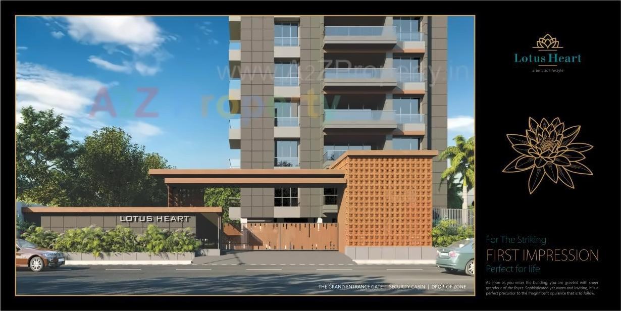 3D Elevation of real estate project Lotus Heart located at Katar, Surat, Gujarat