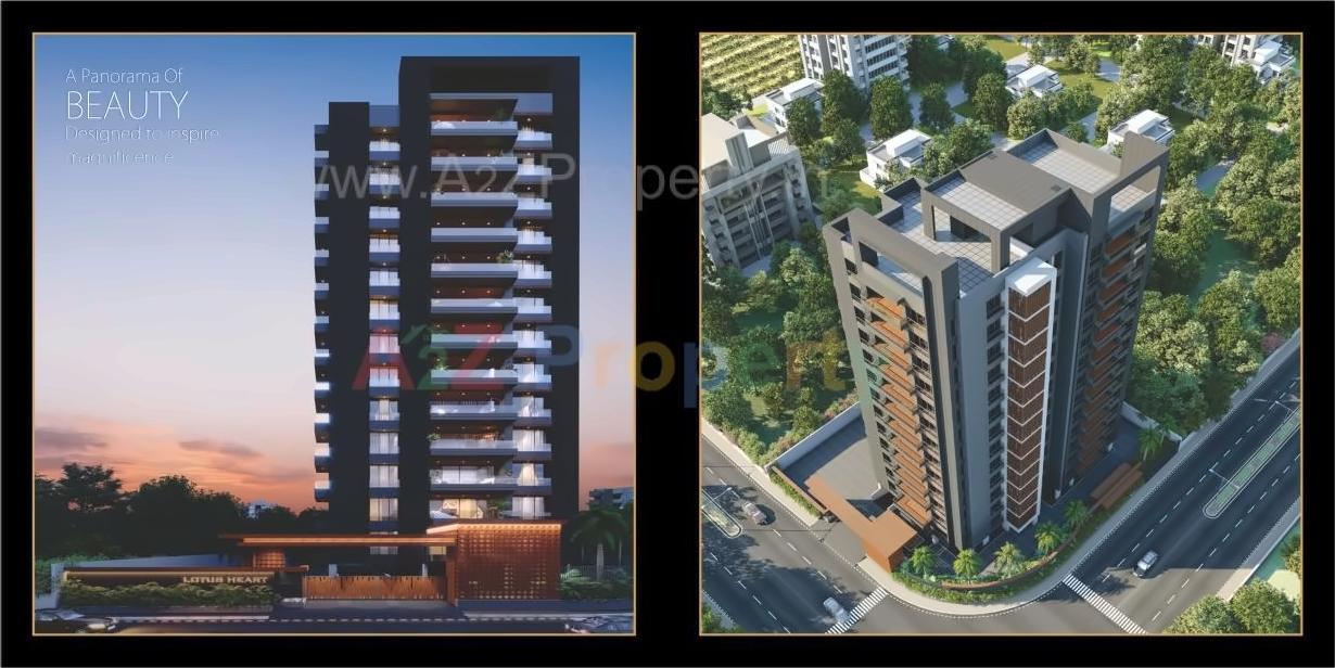 3D Elevation of real estate project Lotus Heart located at Katar, Surat, Gujarat