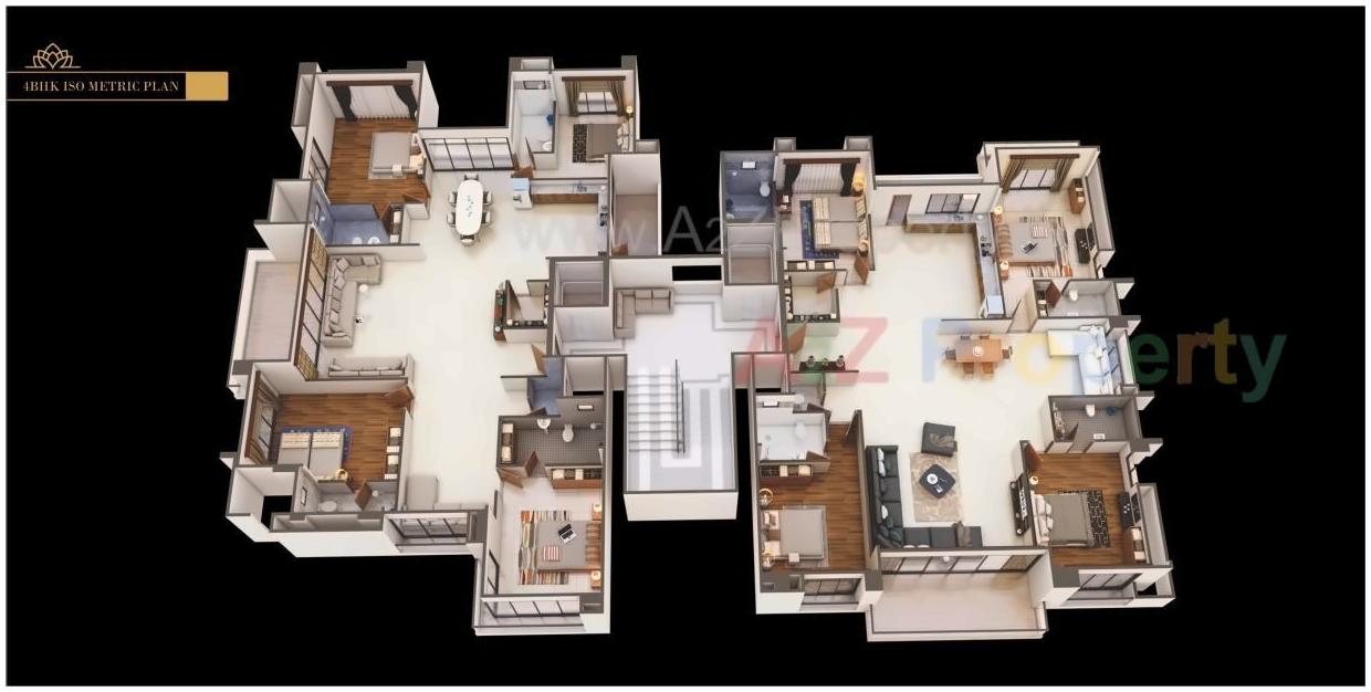 Layout of real estate project Lotus Heart located at Katar, Surat, Gujarat