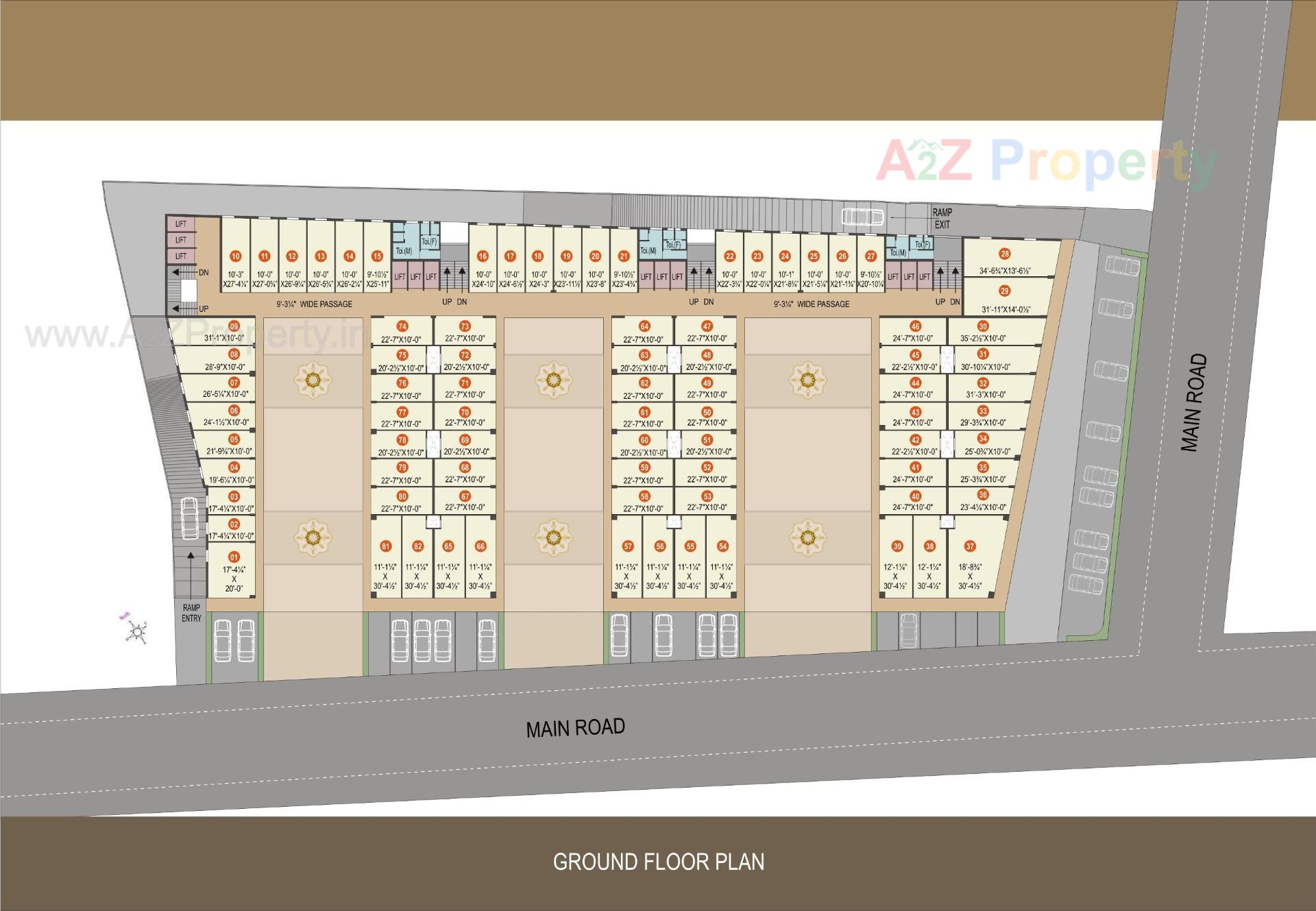 Layout of real estate project Lotus Mall located at Bardoli, Surat, Gujarat